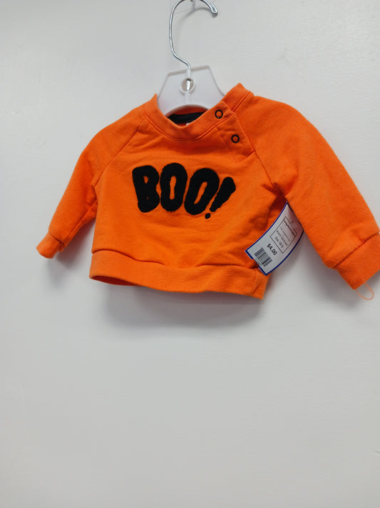 Orange/Black Boo! Cat & Jack Longsleeve Shirt, NB B