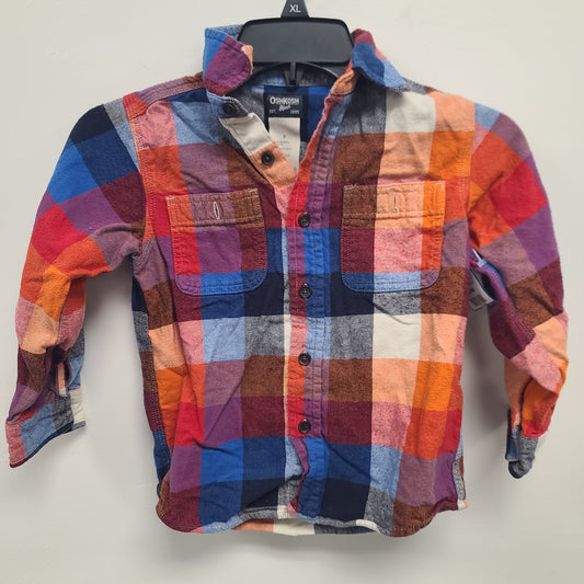 Red/Blue Oshkosh Bigosh Plaid Long Sleeve, 5T B