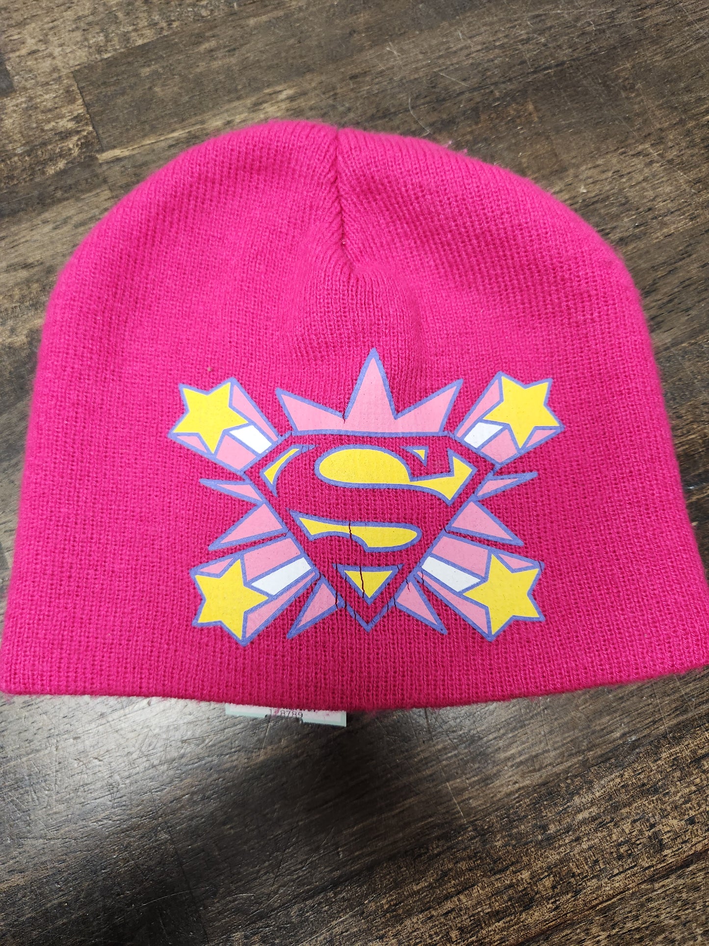 Pink Supergirl Winter Hat, OS