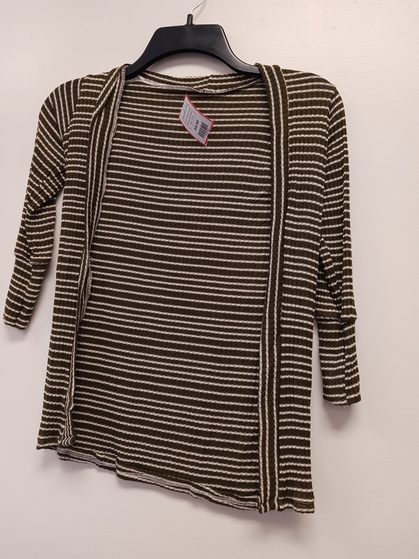 Green Striped Boutique Long Sweater Duster, 2T G