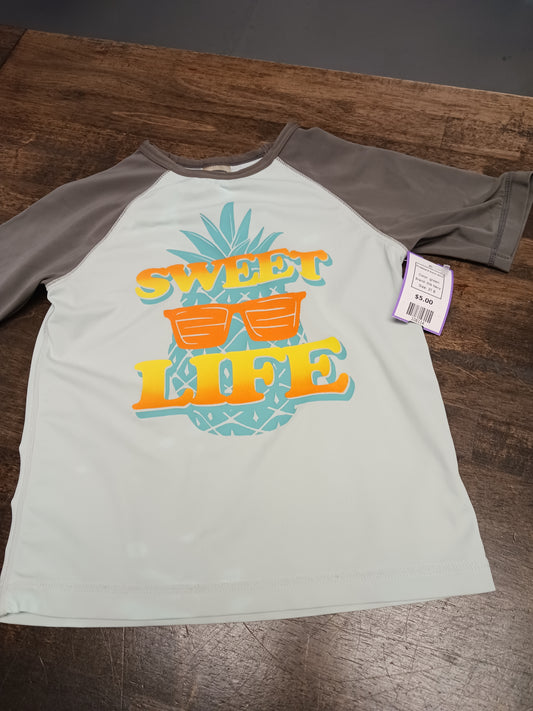 green Old Navy Pineapple Swim Shirt, 3T B