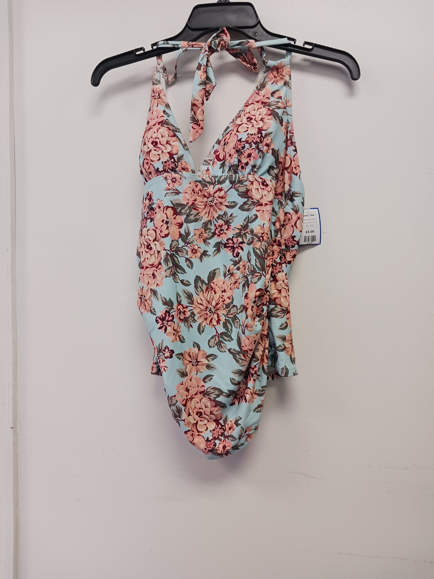 green/pink Summer Mae Swim Top, Small