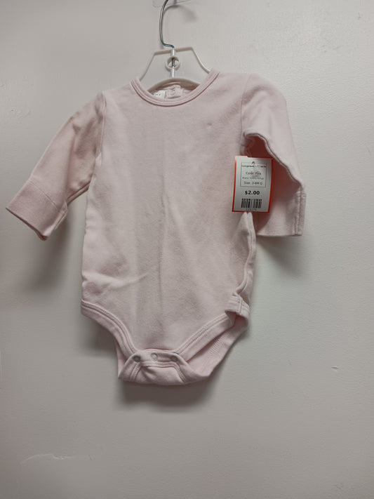 Pink Tommy Hilfiger Longsleeve Onesie, 3-6M G