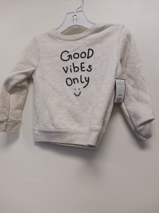 Grey Good Vibes Only Garanimals Longsleeve Shirt, 2T B