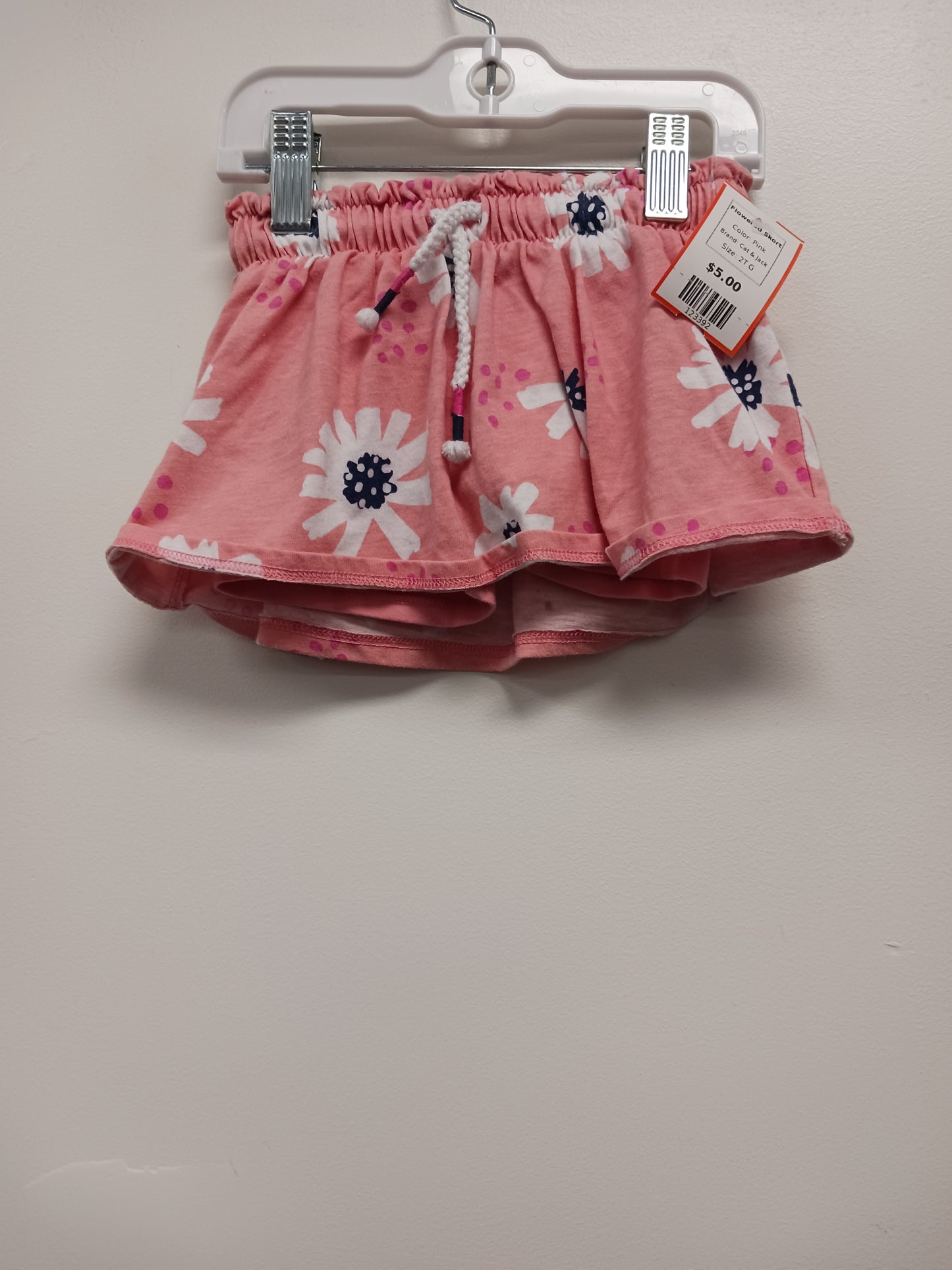 Pink Cat & Jack Flowered Skort, 2T G