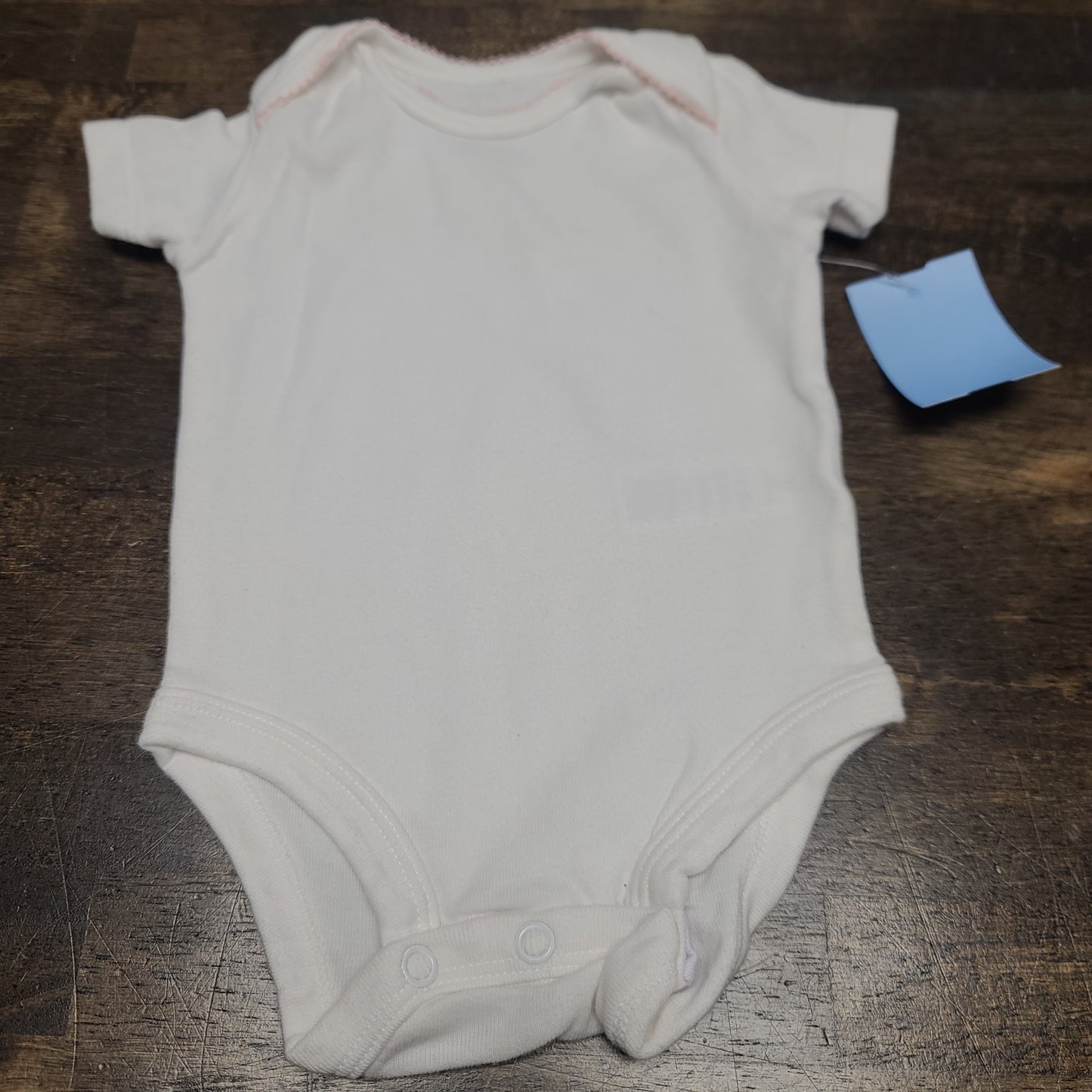 White/Pink Carters Onesie, 3M G