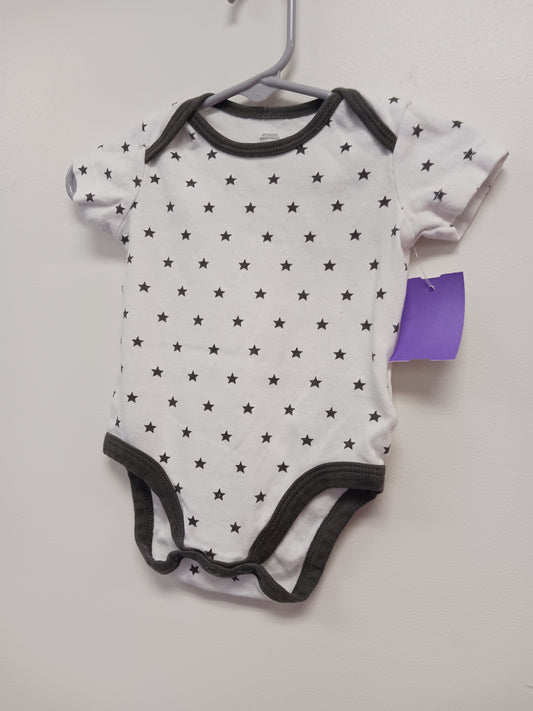 White/Grey Star Amazon Essentials Onesie, 3M B