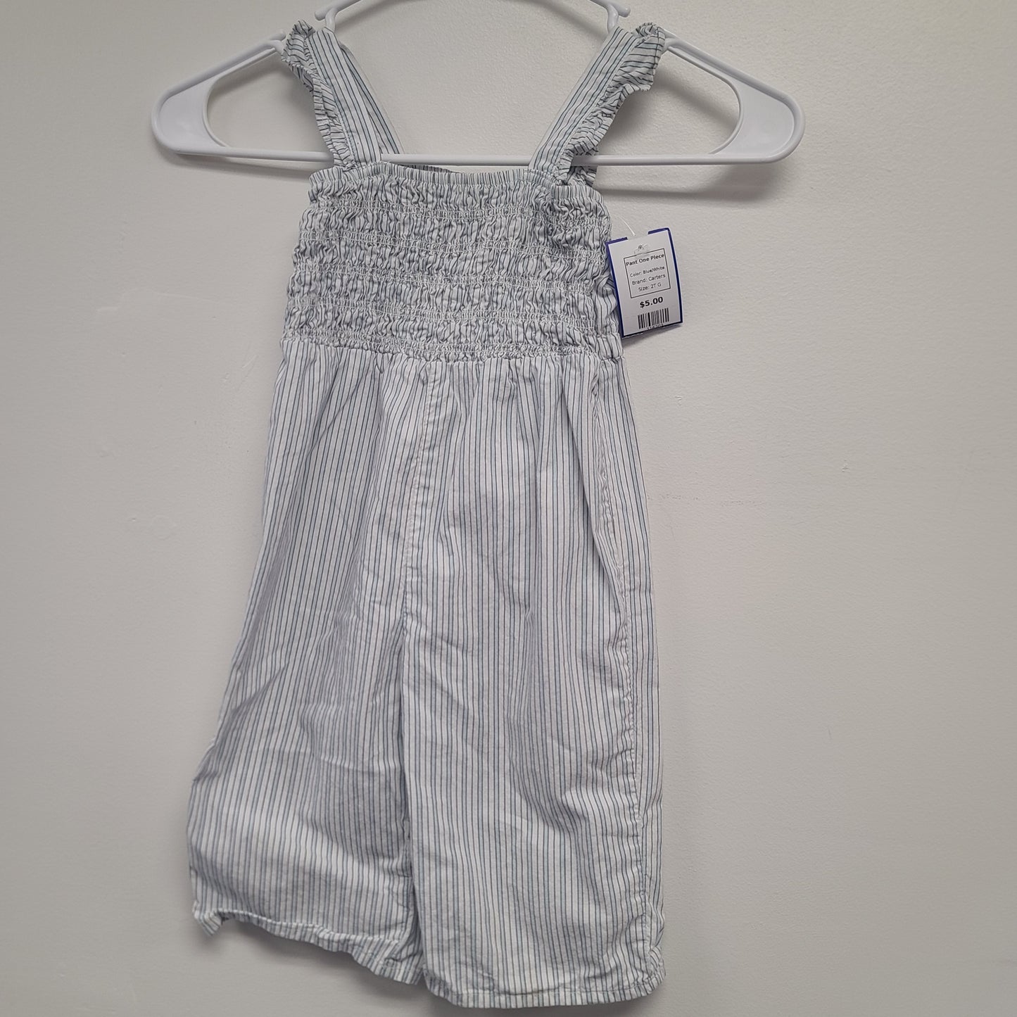 Blue/White Carters Pant One Piece, 2T G