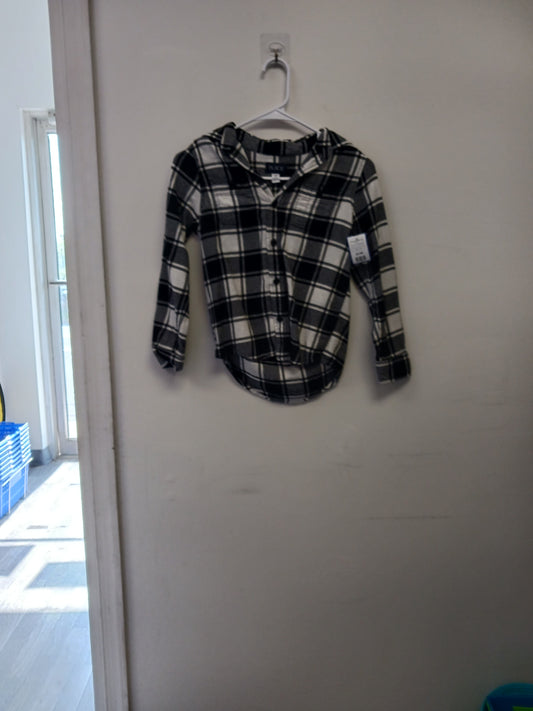 black/white Childrens Place Flannel Shirt 7/8, 7 B