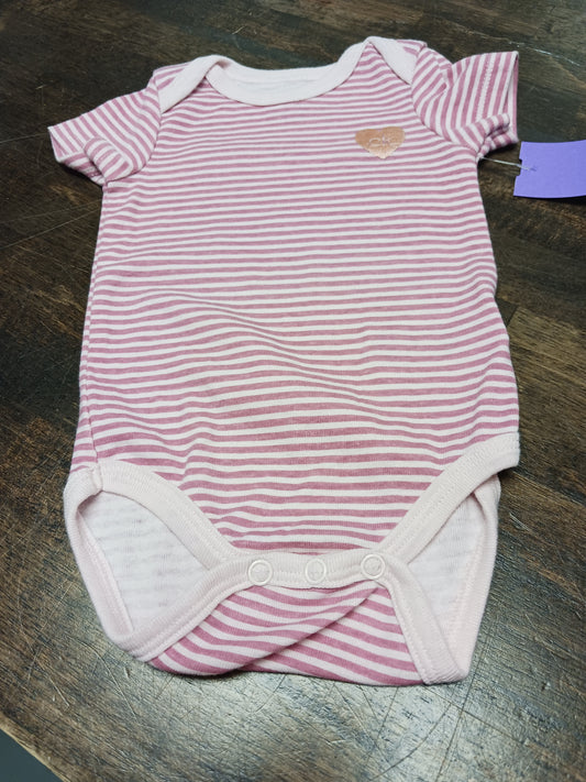 Pink Striped Calvin Klein Onesie, NB G