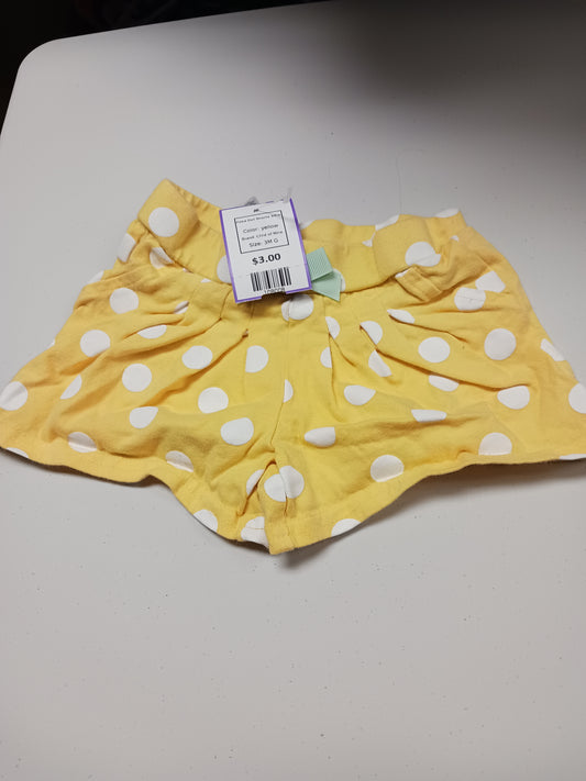 yellow Child of Mine Poka Dot Shorts 3/6m, 3M G
