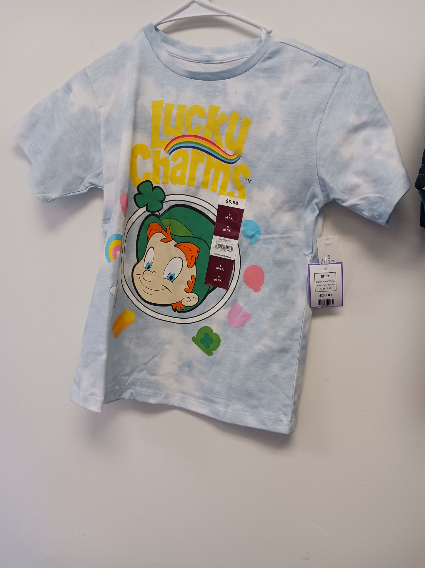Blue/White Lucky Charms Shirt, 6 G