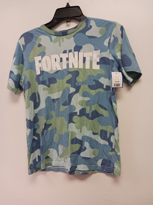 Blue Camo  Camo Fortnite T shirt 14/16, 14 B