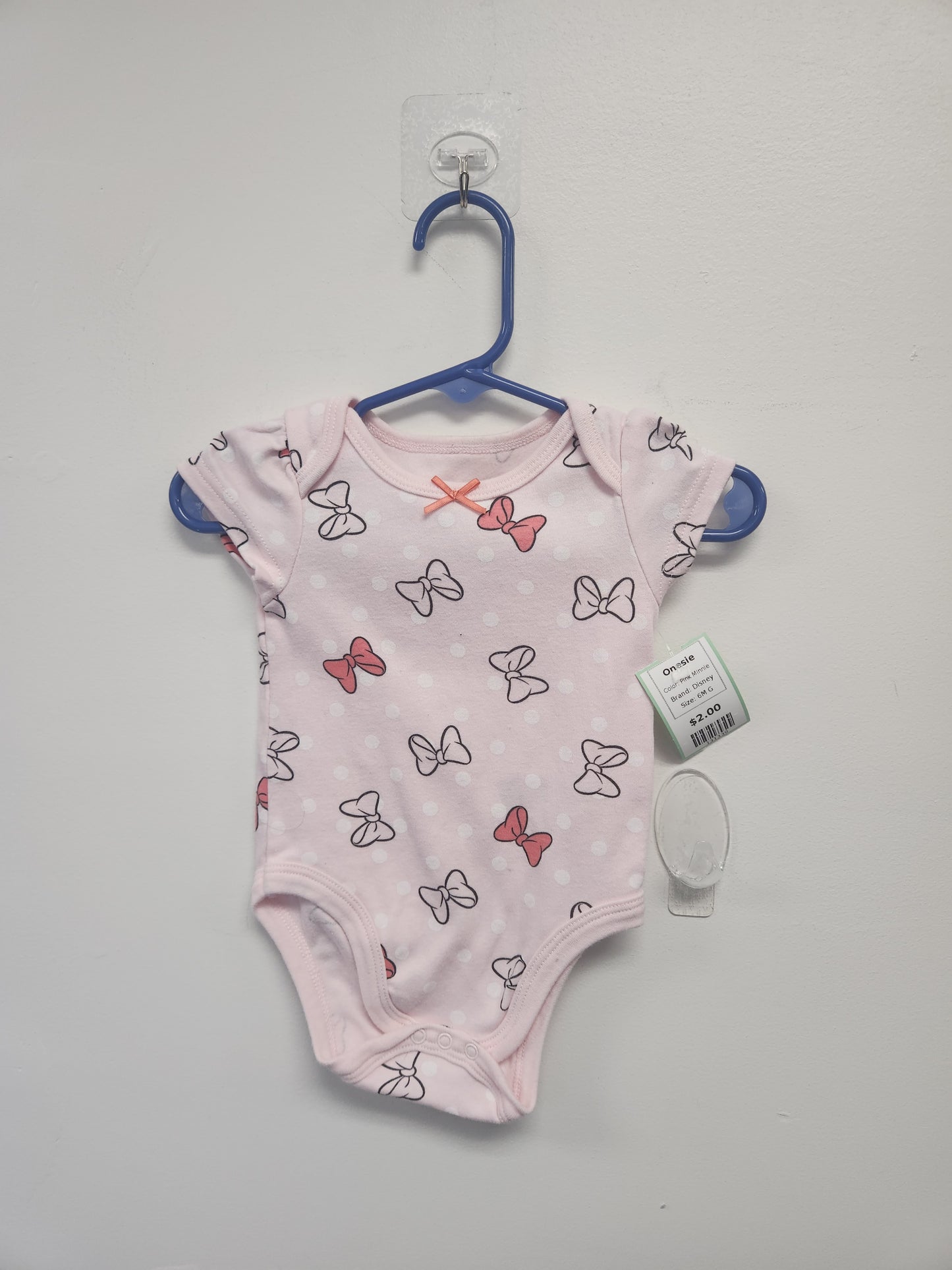 Pink Minnie Disney Onesie, 6M G
