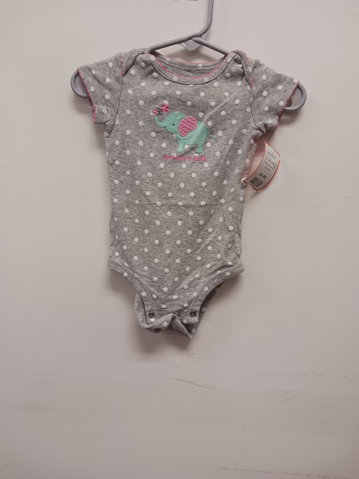 Grey just one you Mommy's Girl Onesie, 6M G