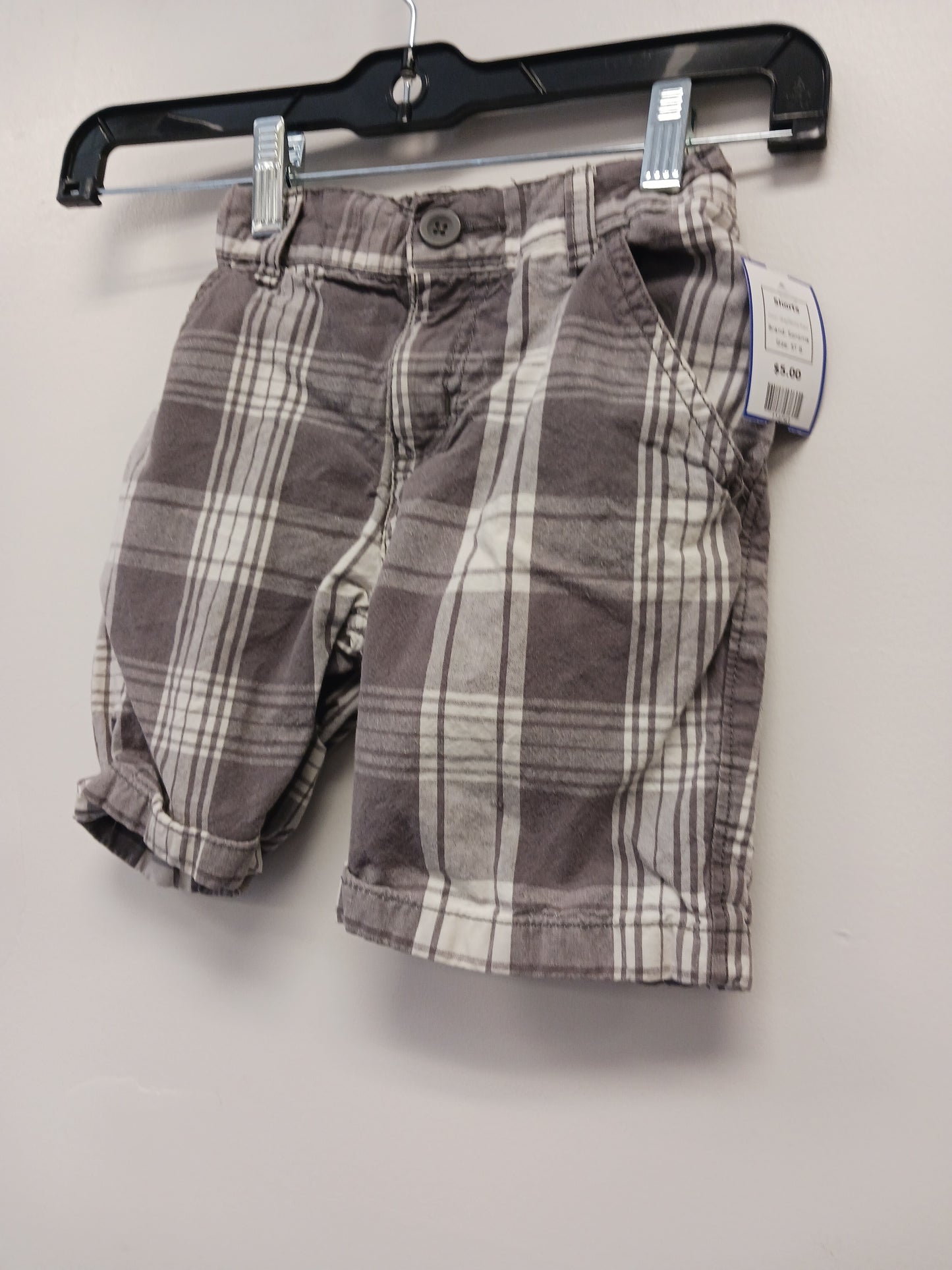 Grey/White Plaid Sonoma Shorts, 5T B