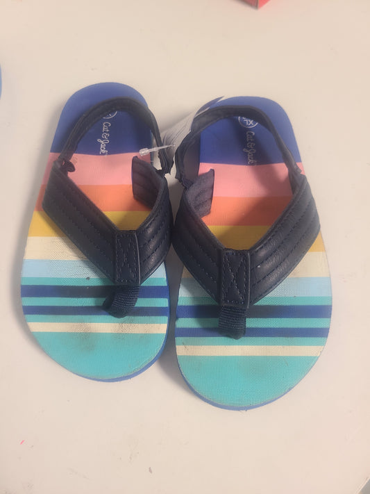 rainbow Cat & Jack Rainbow Flip Flops, 11 G