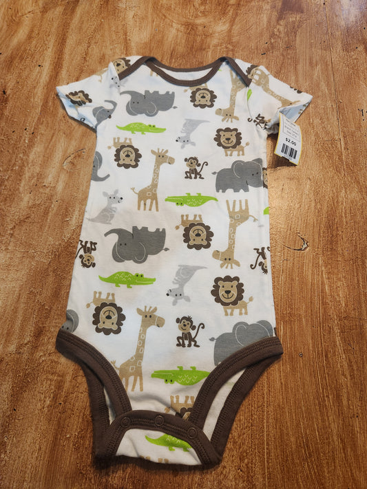 White/Brown Animal Carters Oneise, 2T B