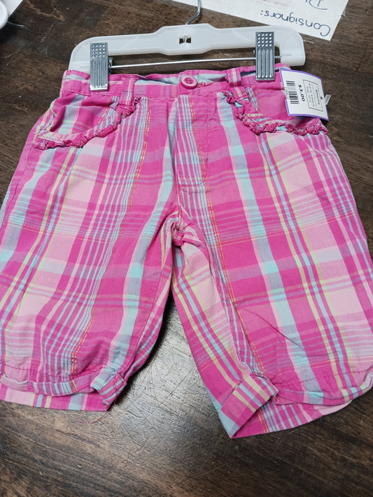 Pink/Blue Plaid Kidzone Shorts, 3T G