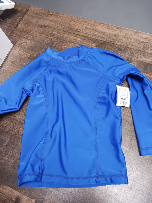 blue  Swim Shirt Long Sleeve 3t-4t, 3T B