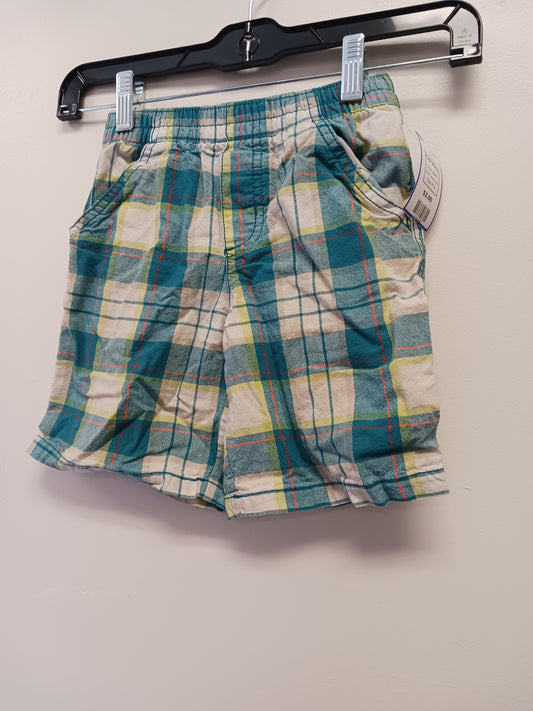 green Wonder Kids Plaid Shorts, 4T B
