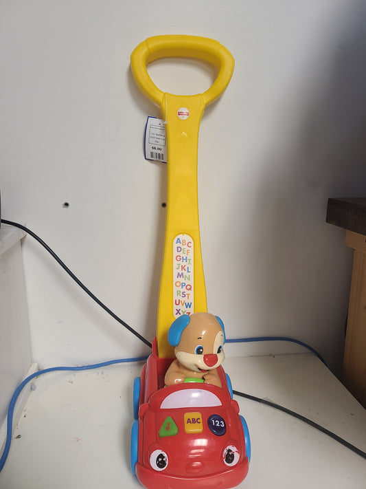 Red/Yellow Fisher Price Puppy's Smart Stages Push Car