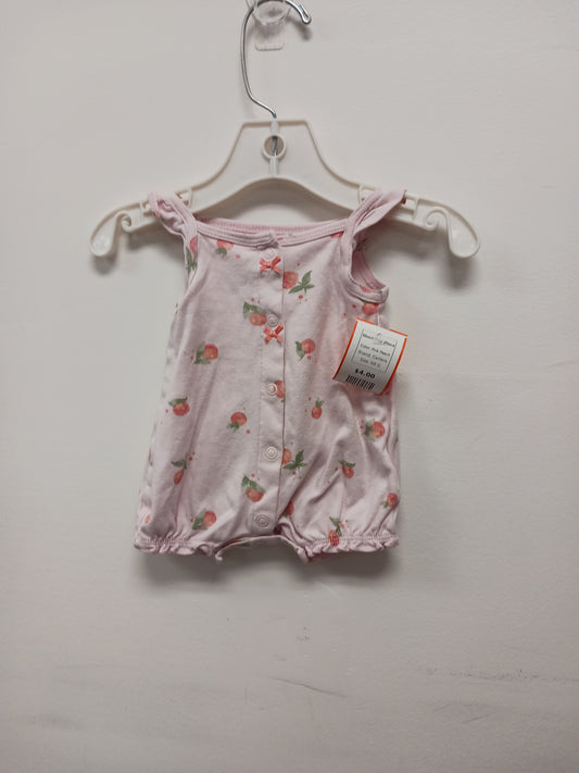 Pink Peach Carters Short One Piece, NB G