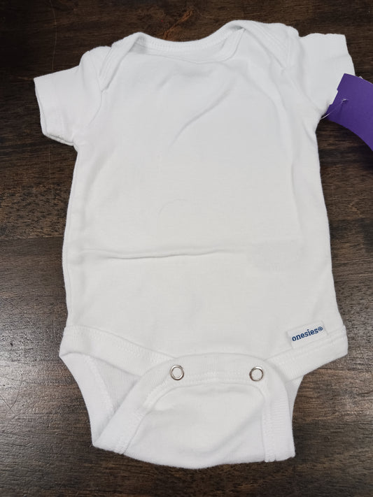 white Gerber Onesie, NB G