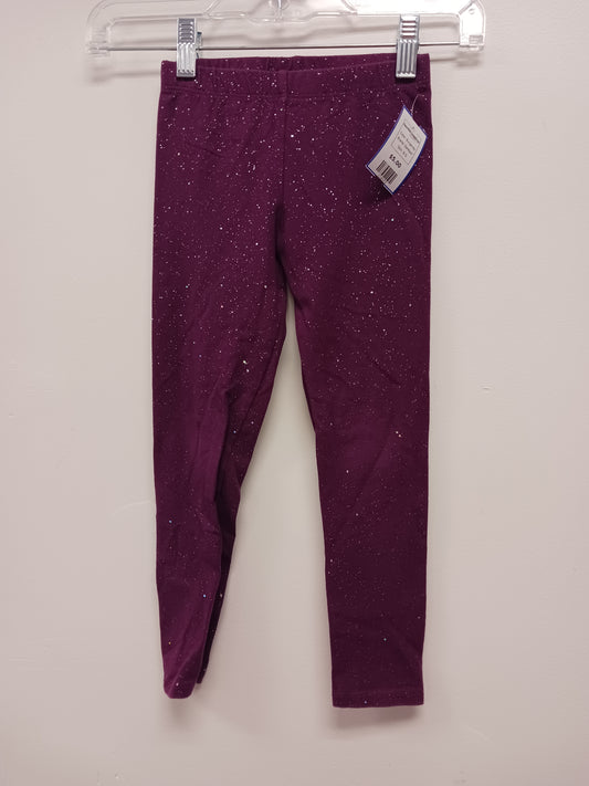 Burgandy OshKosh Sparkle Leggings, 6 G