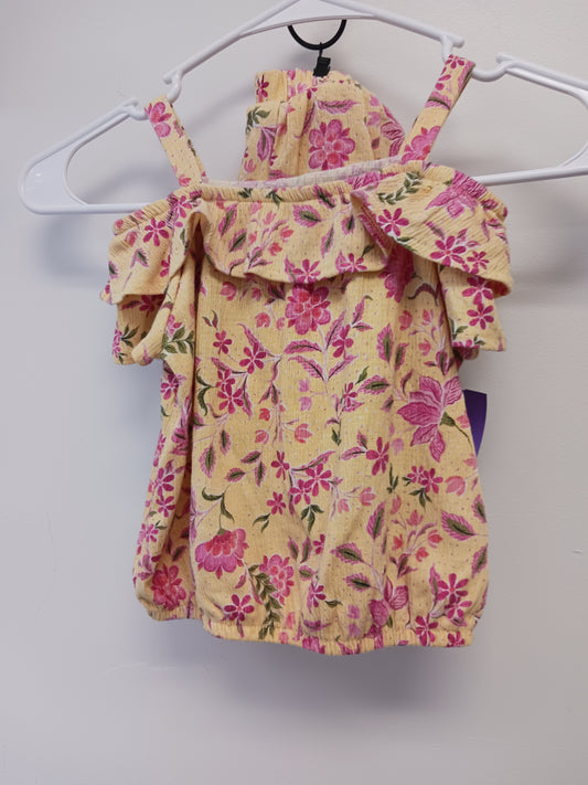 Yellow/Pink Flower Old Navy Outfit, 4T G