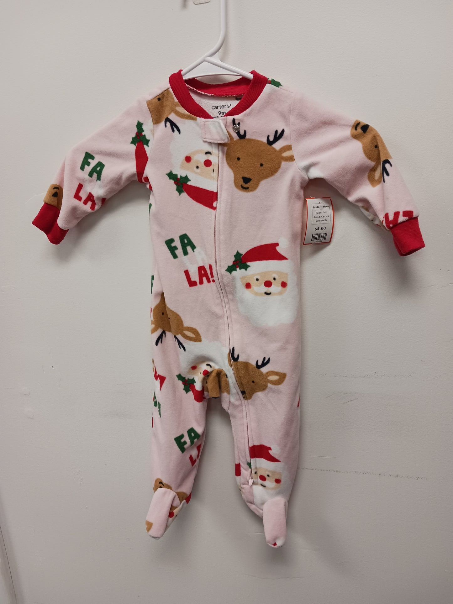 Pink Carters Santa Sleeper, 9M G