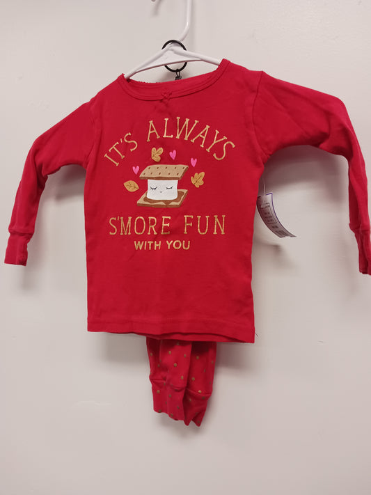 red Carters 2 piece smore PJS, 18M G