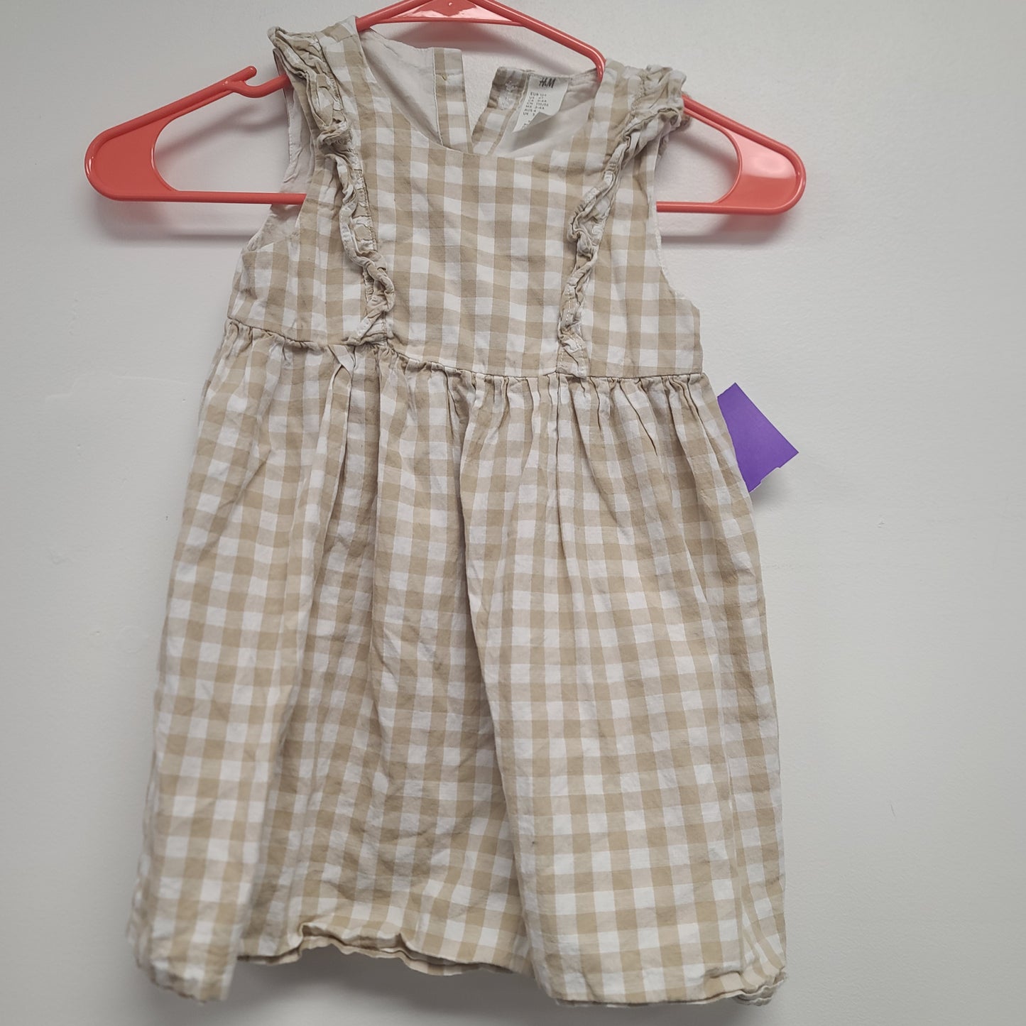 Tan/White Plaid H&M Dress, 4T G