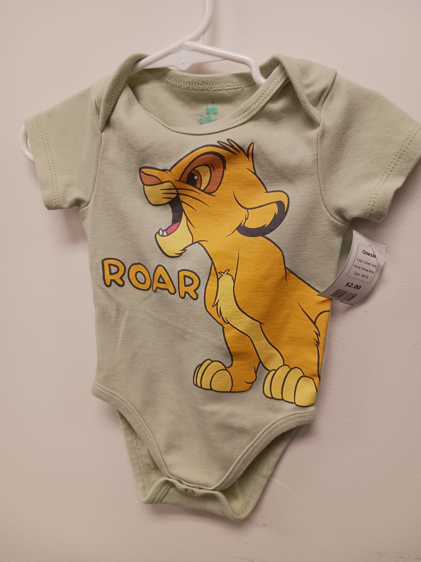 Green Lion Disney Baby Onesie, 6M B