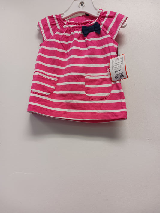 pink/white Carters 2 Piece Stripe Outfit, 6M G