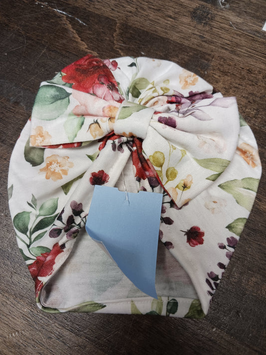 White/Red Flower  Hat, NB G