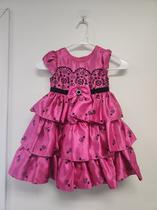 Pink/Black Jona Michelle Holiday Dress, 3T G