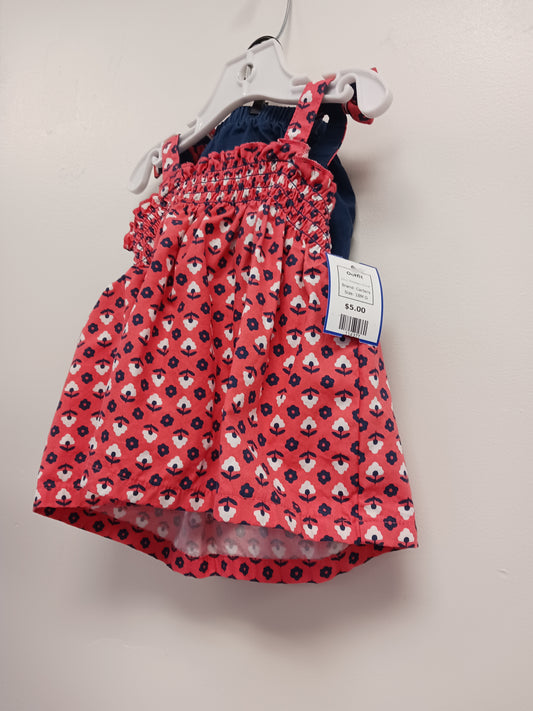 Pink/Navy Flower Carters Outfit, 18M G