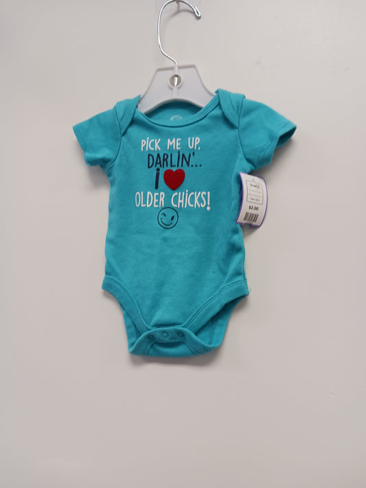 Blue Pick Me UpDarlin Wonder Nation Onesie, NB B