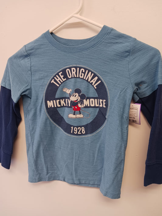 Blue/Navy Mickey Jumping Bean Longsleeve Shirt, 5T B
