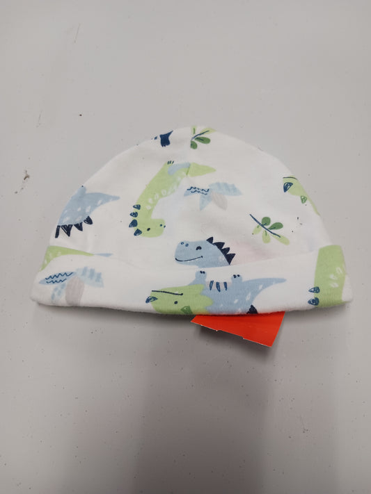 White/Blue/Green Dino  Hat, NB B