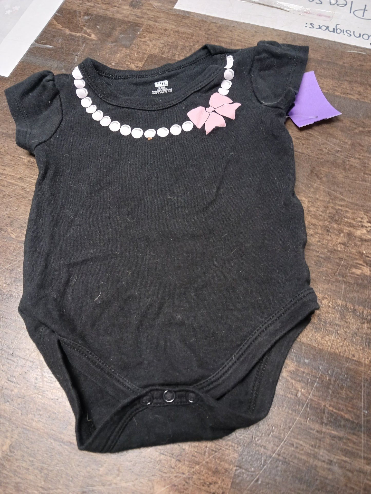 Black HB Onesie, 6M G