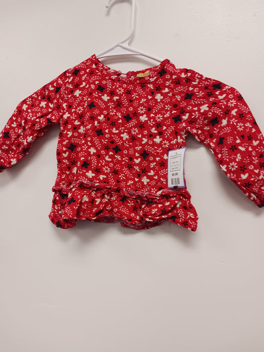 red Penelope Mack Long Sleeve butterfly shirt, 18M G