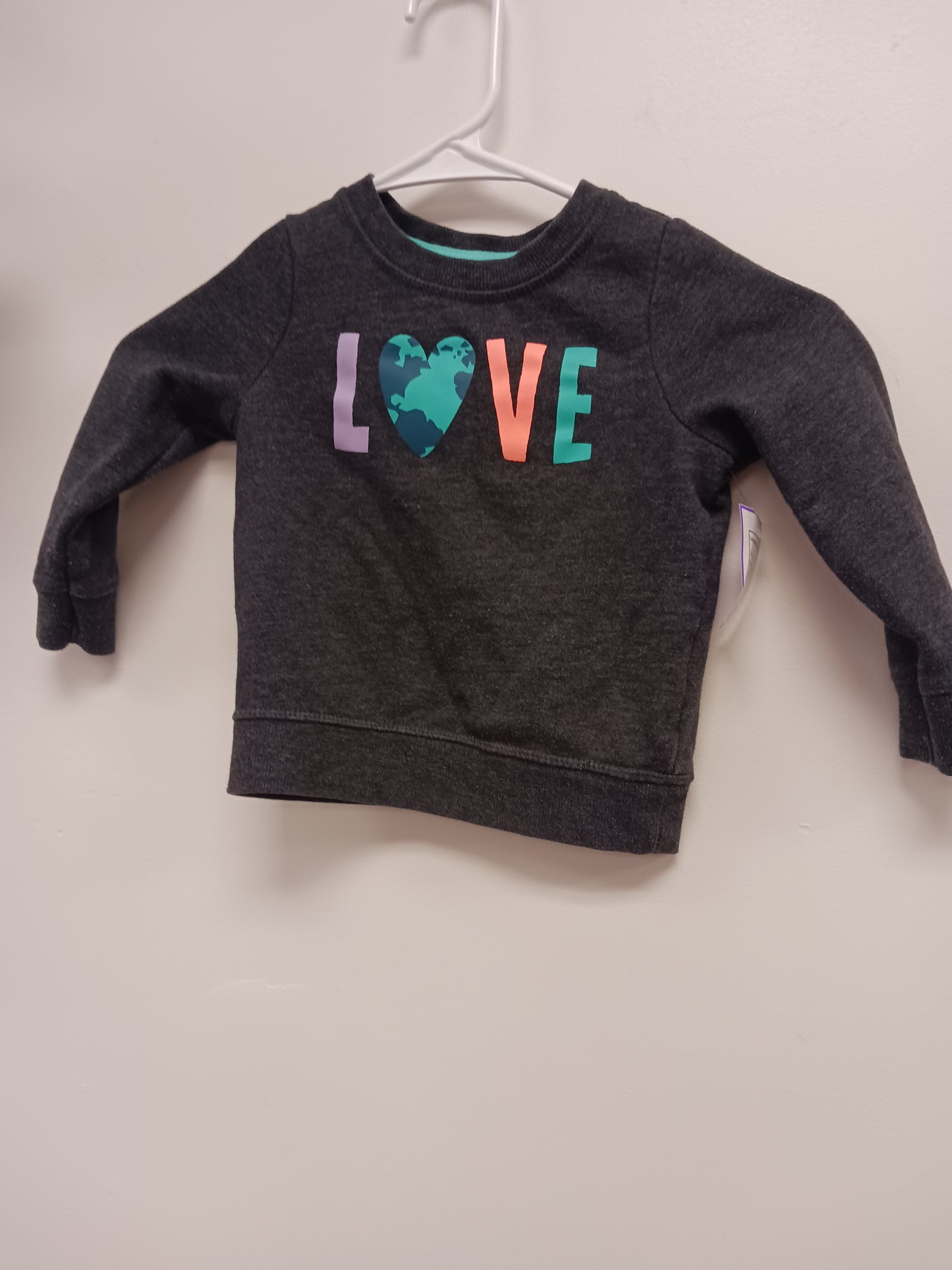 Grey Love Cat & Jack Longsleeve Shirt, 2T G