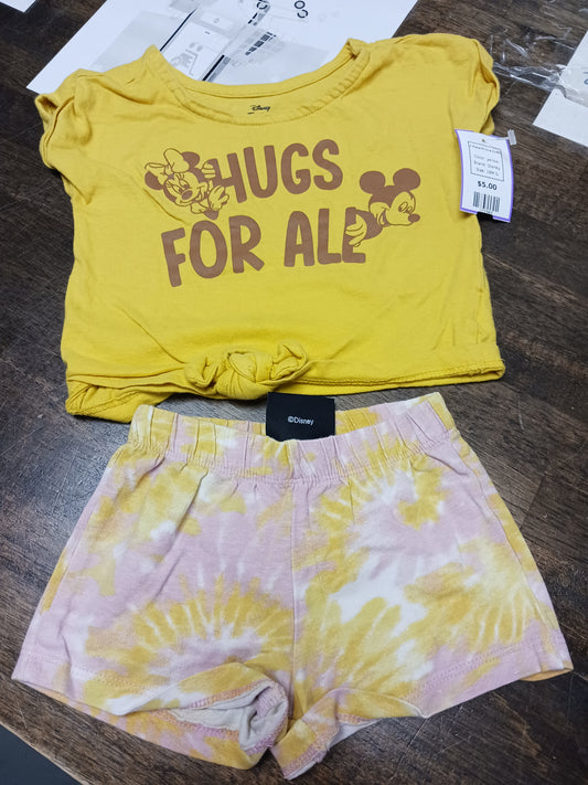 yellow Disney 2 Piece Minnie Outfit, 18M G