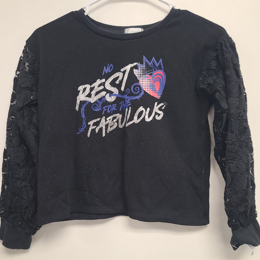 black D-signed Long Sleeve No rest for the Fabulous tshirt, 8 G