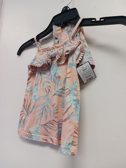 Pink/Blue Leaf OshKosh Outfit, 2T G
