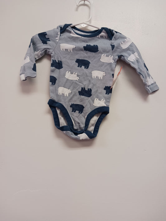Blue LLama Long Sleeve Polar Bear, 9M B