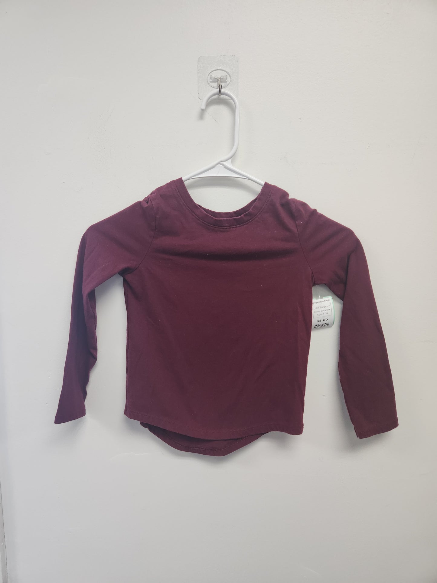 Burgandy Cat & Jack Longsleeve Shirt, 5T B
