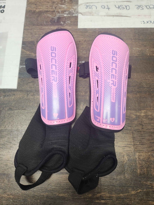Pink/Purple Raysharp Soccer Shin Guards, Small